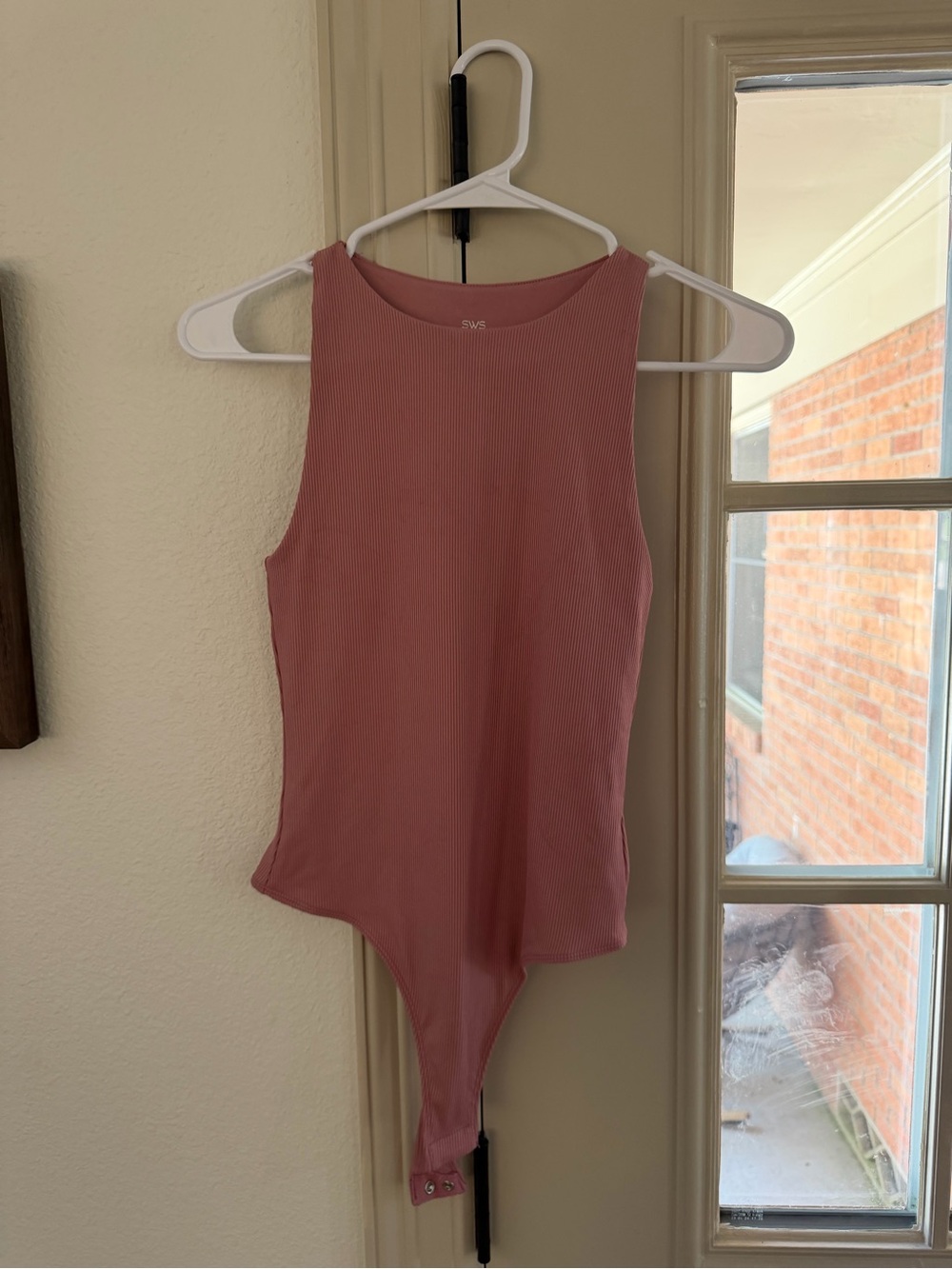 Sleeveless Ribbed Mauve Tank Bodysuit